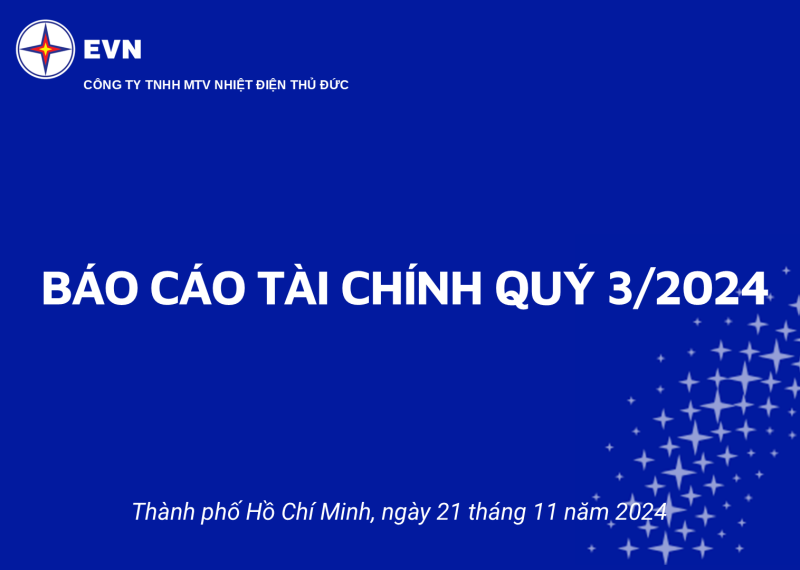 Báo cáo tài chính Quý 3 năm 2024